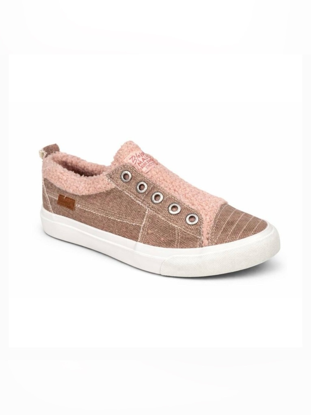 Blowfish Malibu Playdoe SHR Rose Gold Paintbrush Metallic Sherpa Lined Sneakers - Picture 8 of 8
